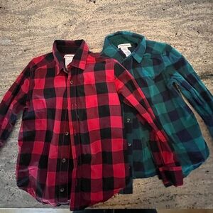 Tammy Bahama kids checkered button up dress shirts size 7\8